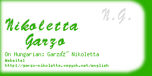 nikoletta garzo business card